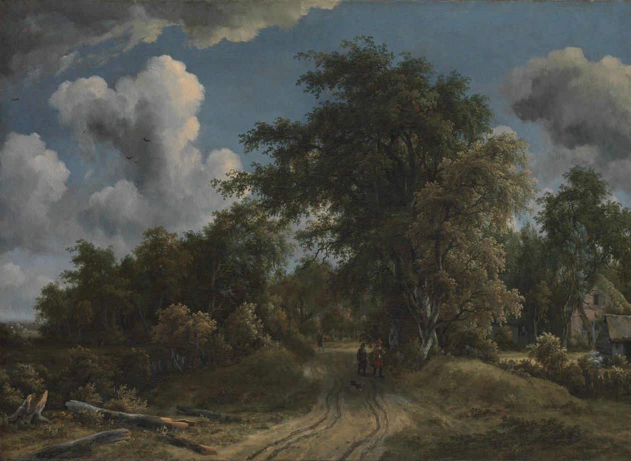 Woodland Road, ca. 1670. af Meindert Hobbema