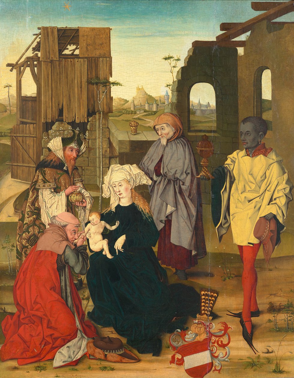 Tilbedelse af Magi af Meister der Anbetung mit dem Bindenschild
