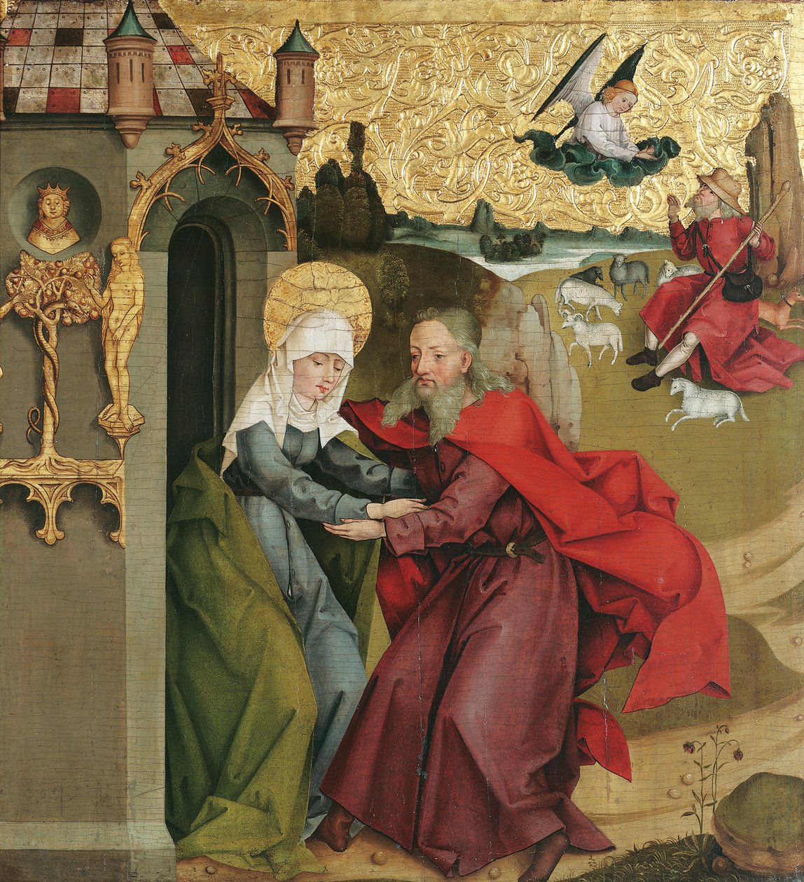 Møde mellem Joachim og Anna ved Den Gyldne Port af Meister der Divisio Apostolorum