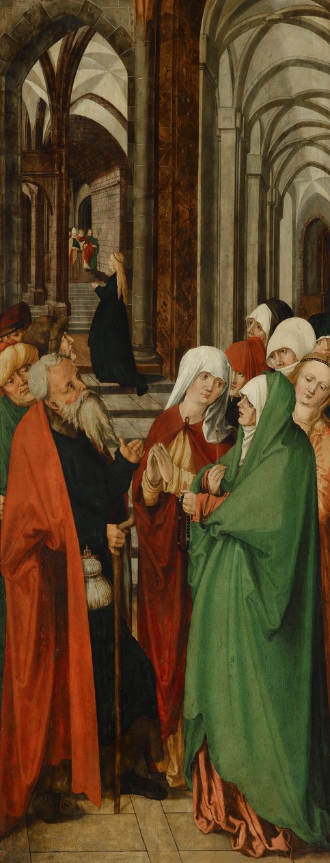 Marias tempel af Meister der Oberfalkensteiner Altarflügel