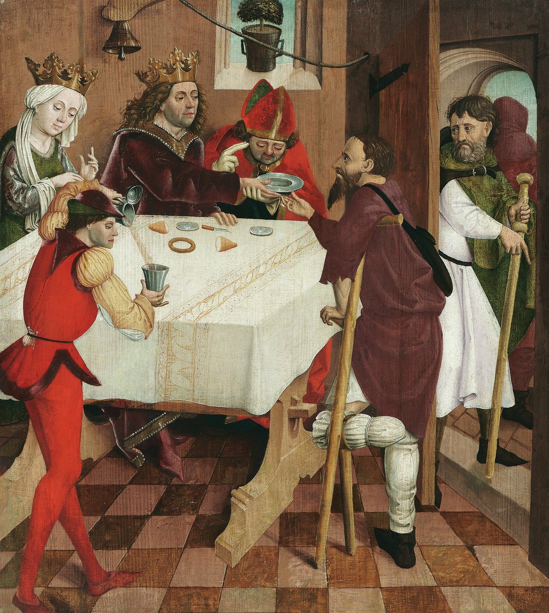 Almissedonation af St. Osvald af Meister der Oswaldlegende