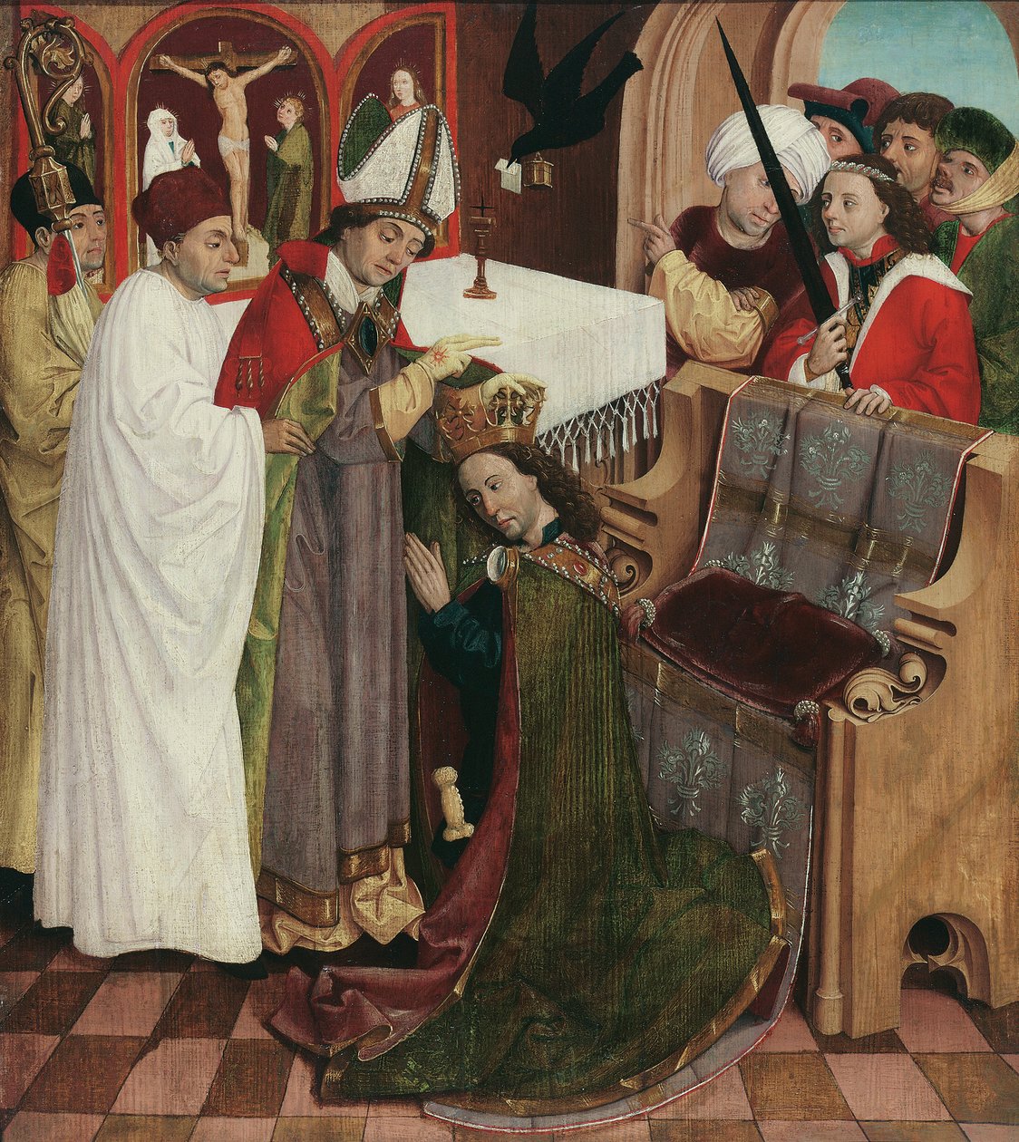 Kroningen af ​​St. Osvald af Meister der Oswaldlegende