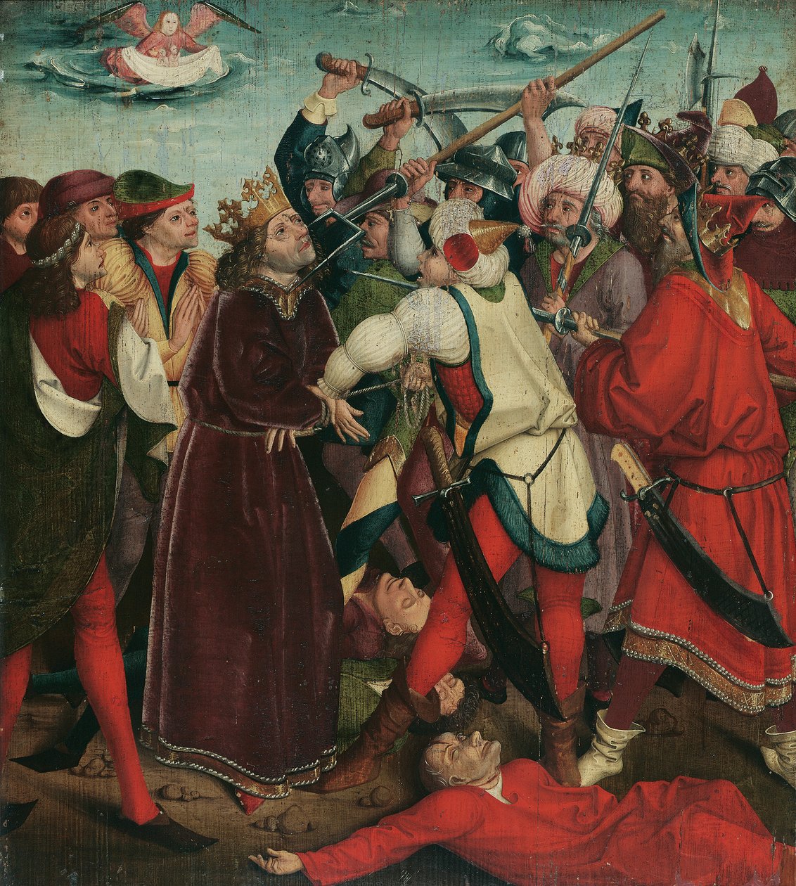 Martyrium af St. Osvald i kamp af Meister der Oswaldlegende