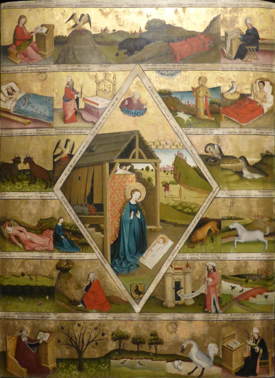 Forsvar for læren om den hellige moders jomfruelighed af Meister der Ottobeurer Marientafel