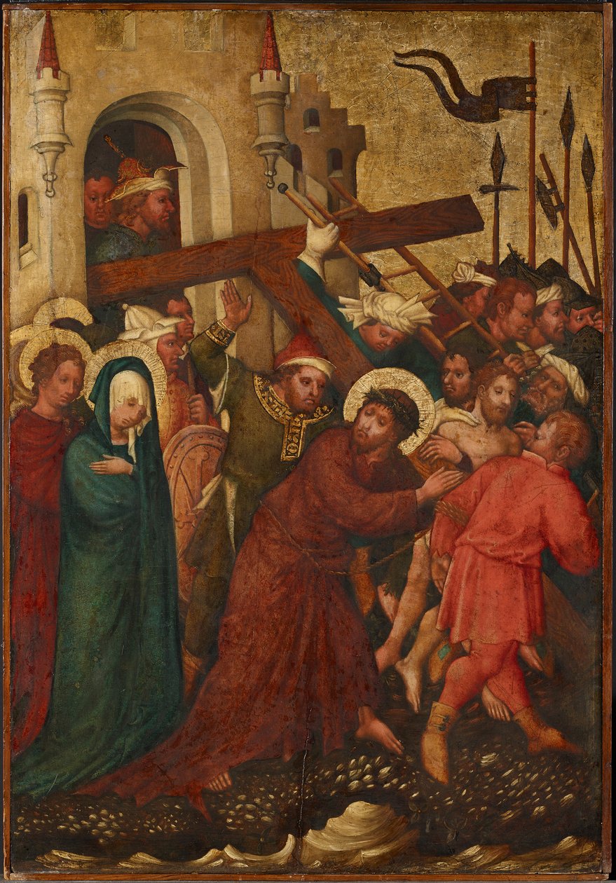 Kristus bærer korset af Meister der St. Lambrechter Votivtafel