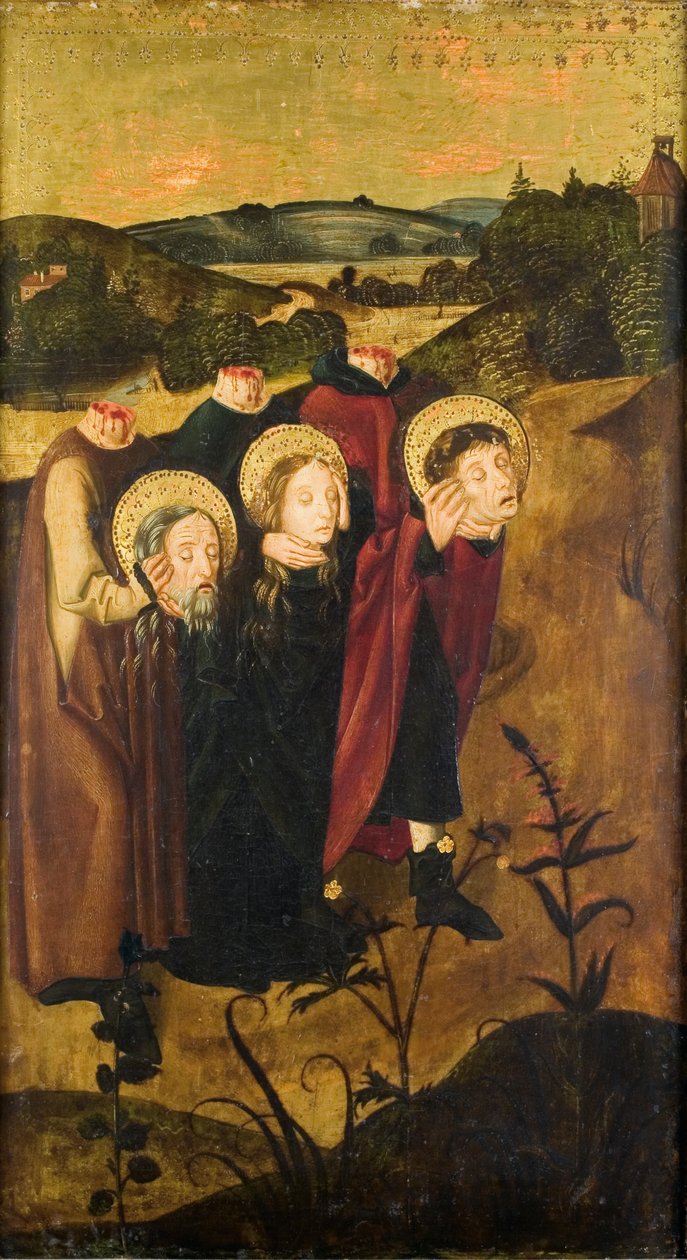 Den afhuggede St. Felix, Regula og Exuperantius på vej til graven af Meister des Winkler Epitaphs