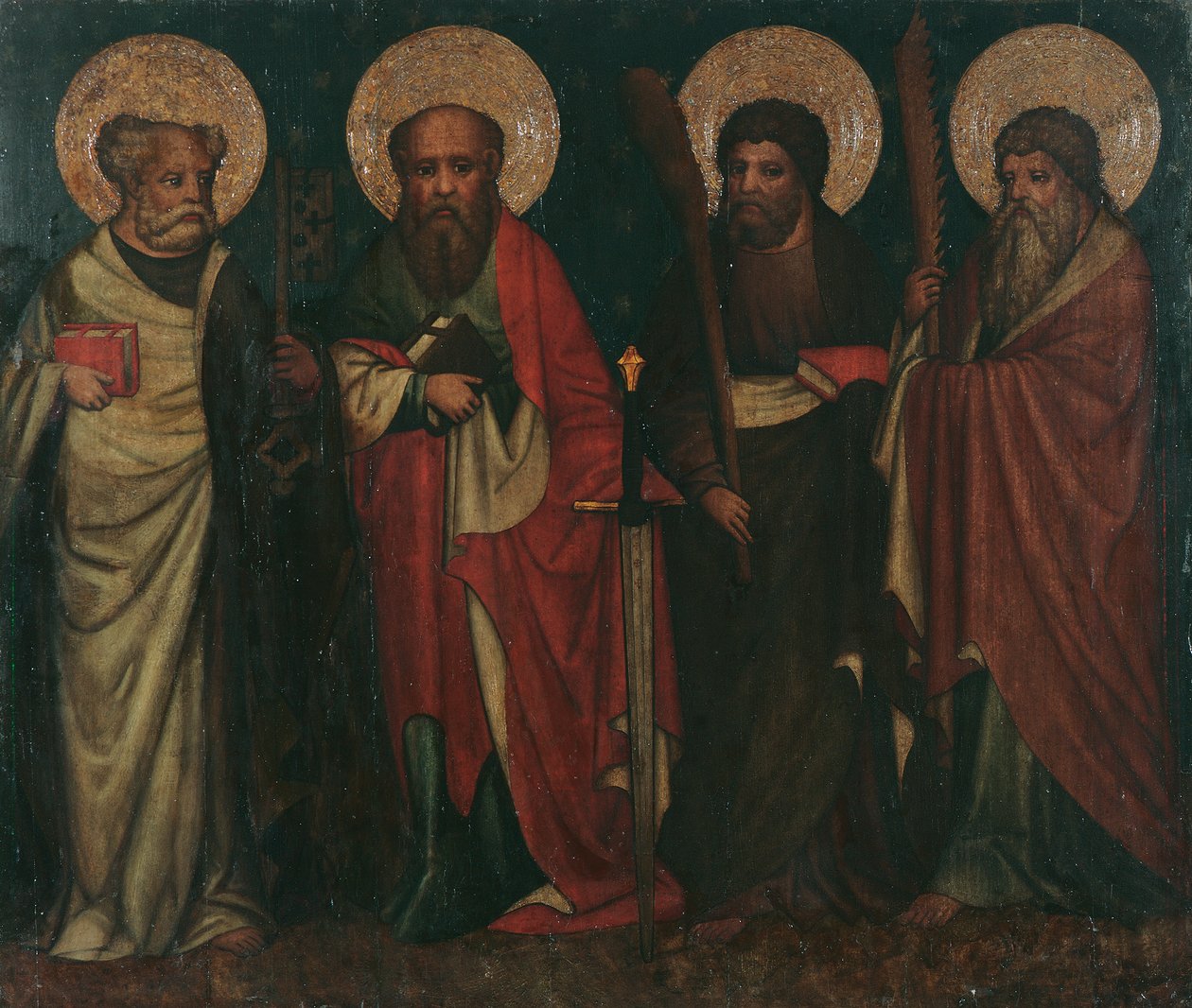 Apostlene Peter, Paulus, Jakob den Ældre J og Simon af Meister von Laufen