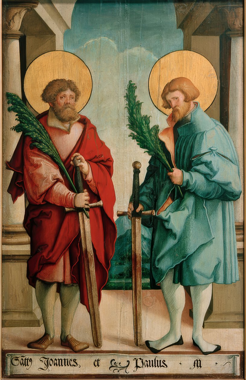 De hellige martyrer Johannes og Paulus af Meister von Messkirch