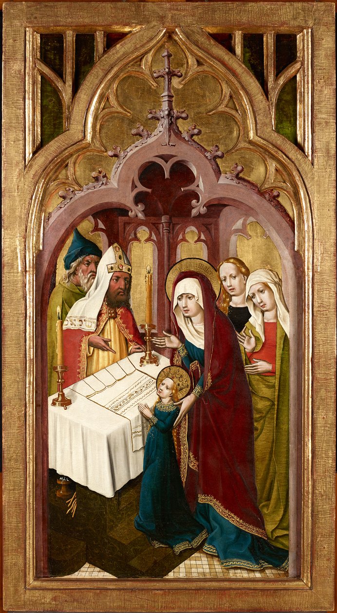Marias tempel af Meister von Schloss Lichtenstein