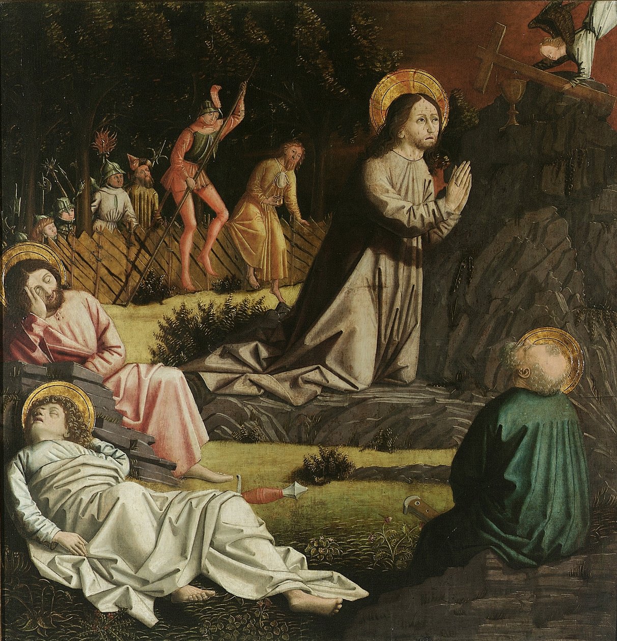 Kristus på Oliebjerget af Meister von Uttenheim