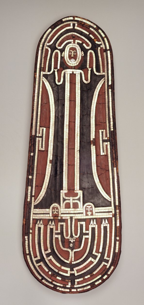 Ceremonielt skjold, Santa Isabel Island, Salomonøerne af Melanesian