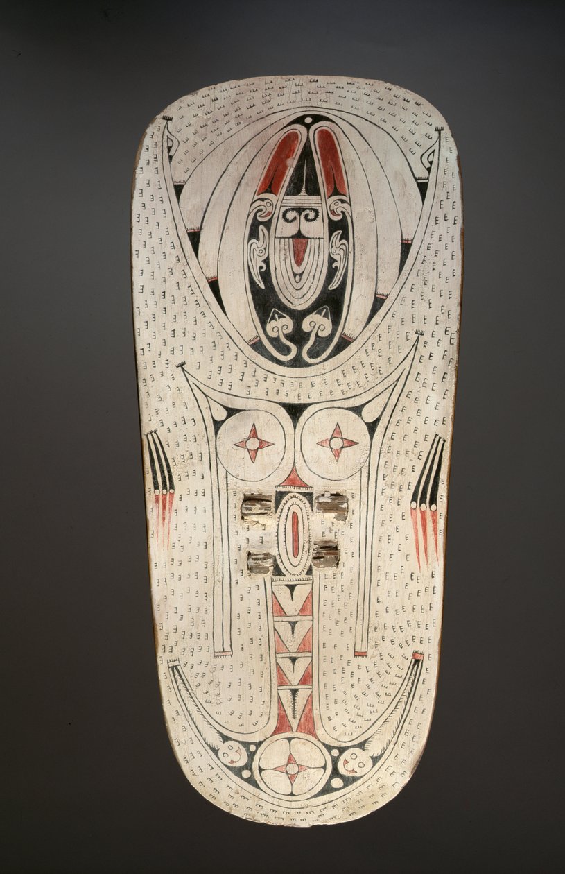 Skjold (malet træ) af Melanesian