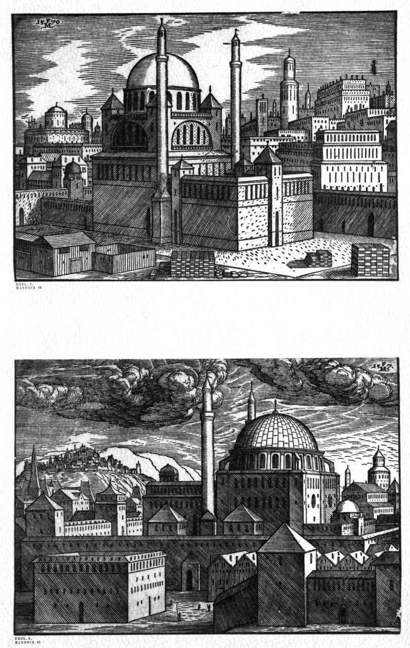 Moskeer i Konstantinopel, 1570 af Melchior Lorck