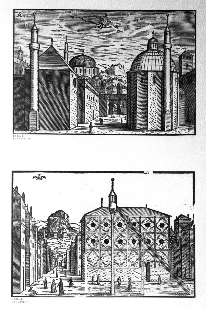 Gader og moskeer i Konstantinopel, 1570 af Melchior Lorck