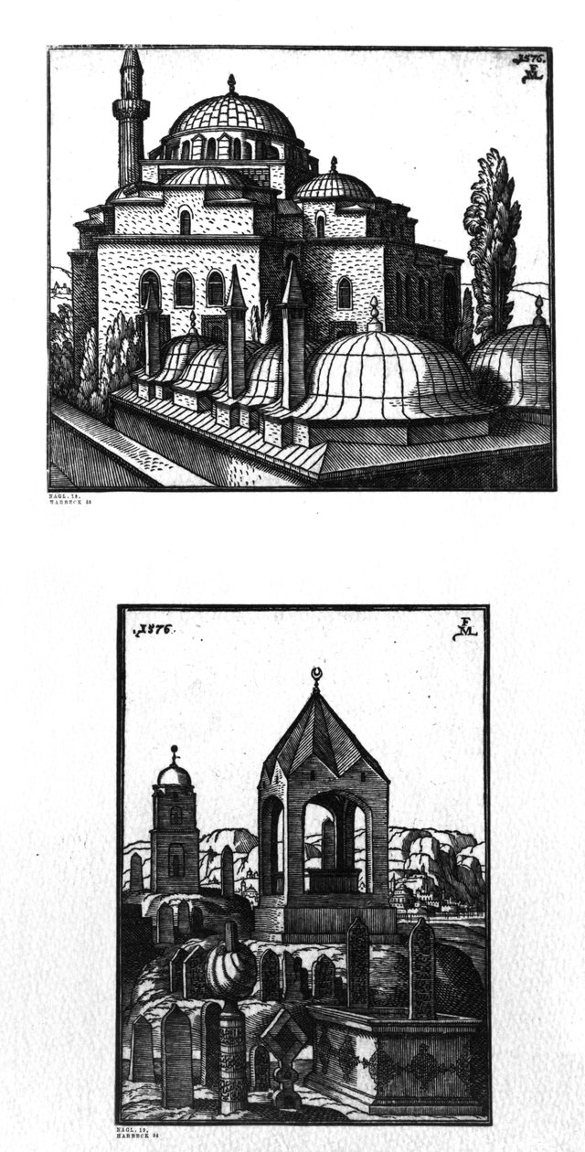 Atik Ali Pasha-moskeen og en kirkegård i Konstantinopel, 1576 af Melchior Lorck