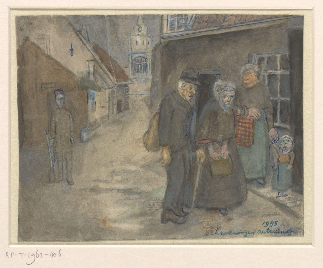 Bjerglandskab med nåletræer af Melchior Küsel (I)