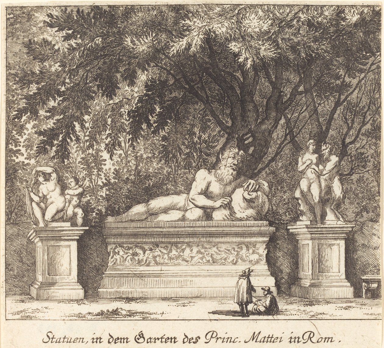 Prins Matteis haver, Rom af Melchior Küsel after Johann Wilhelm Baur