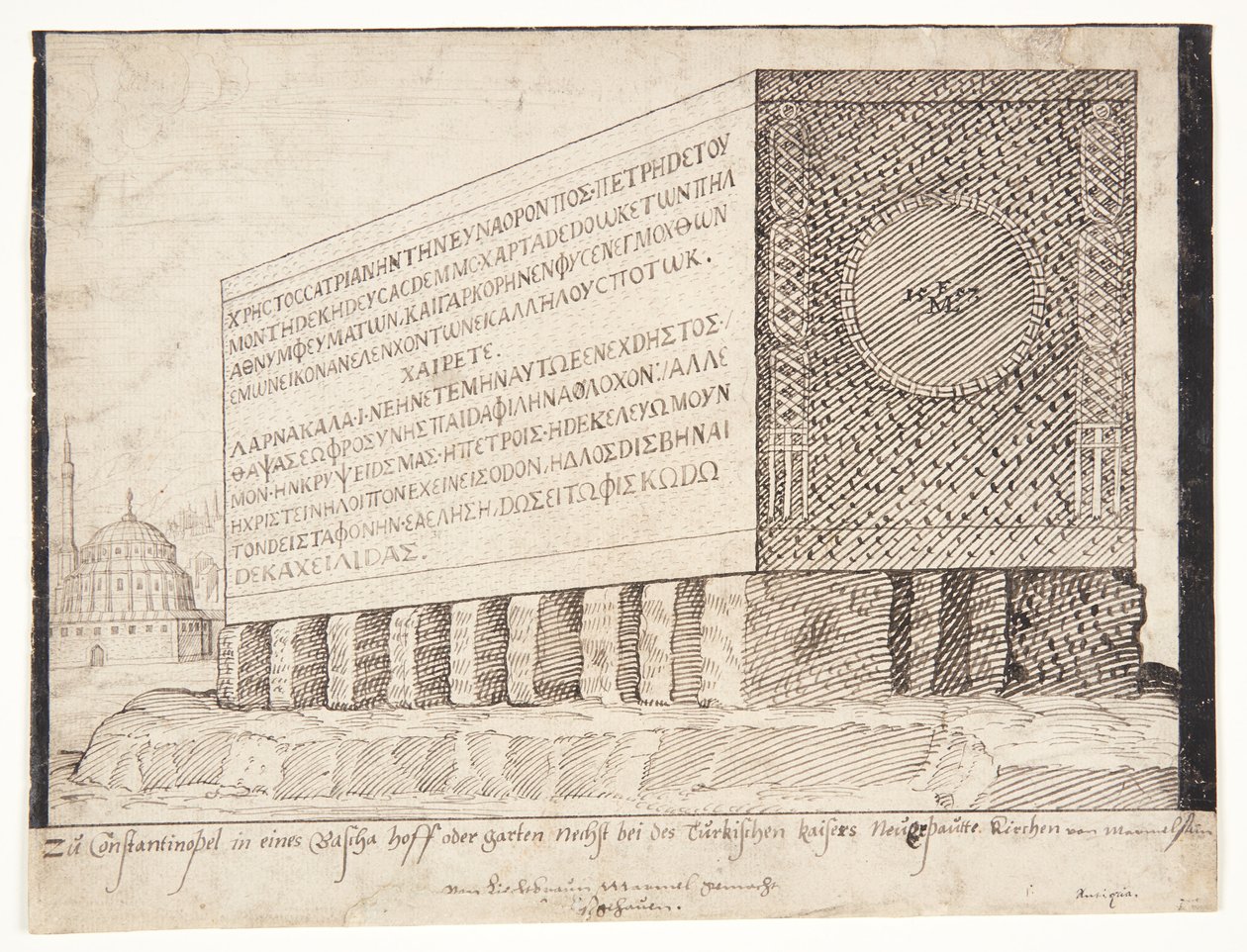 En Sarkofag i Konstantinopel af Melchior Lorck