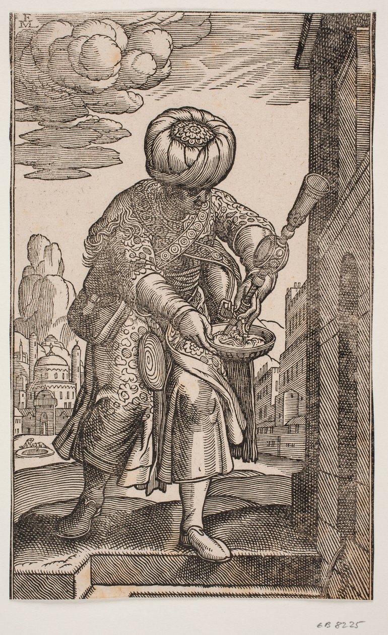 En Saquatz med sin vandpose under armen af Melchior Lorck