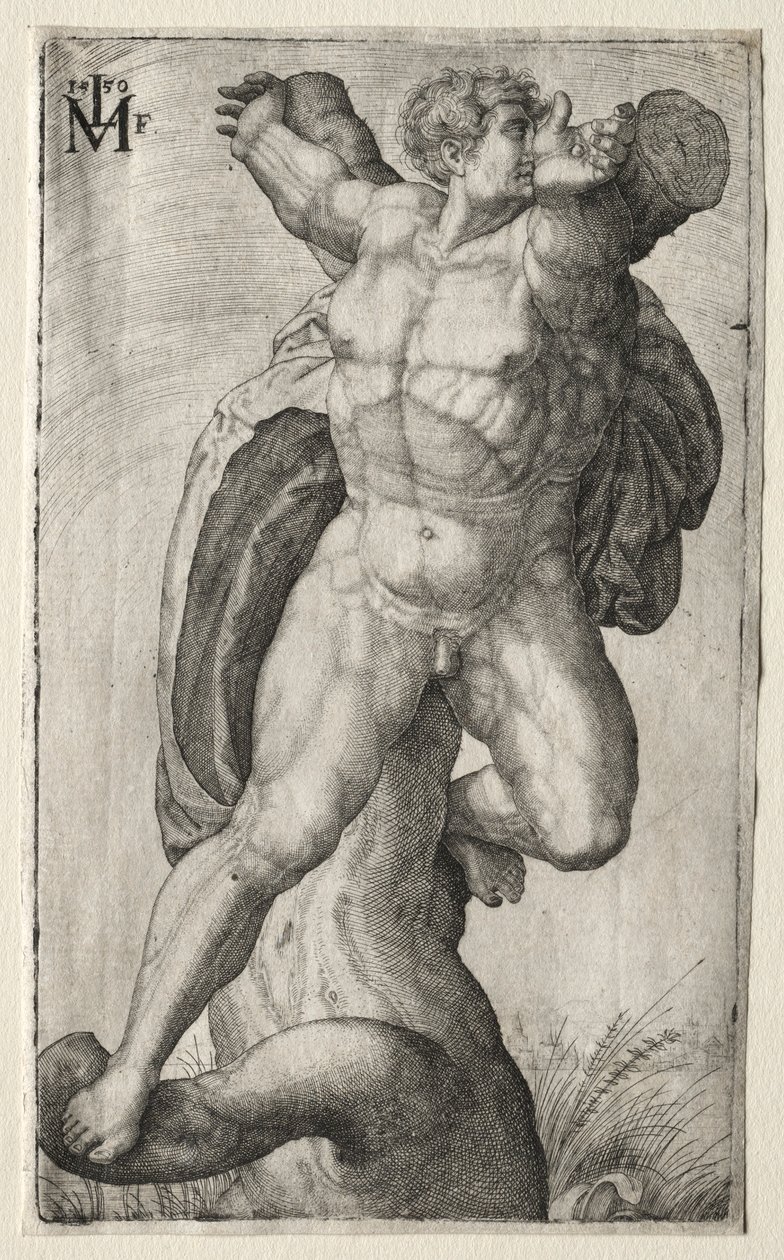 Den korsfæste mand, 1550. af Melchior Lorck