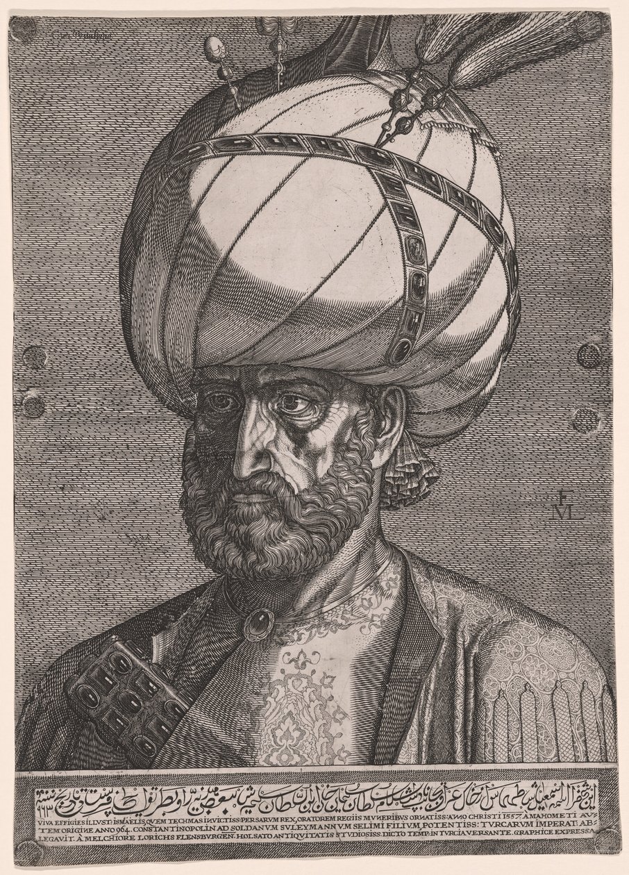 Portræt af Ismail, ambassadør for den persiske shah Tahmasp I af Melchior Lorck
