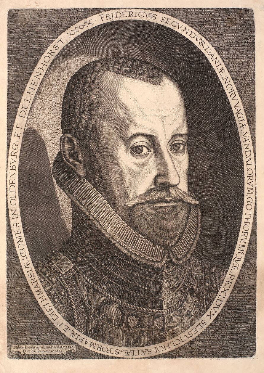 Portræt af Kong Frederik II af Melchior Lorck