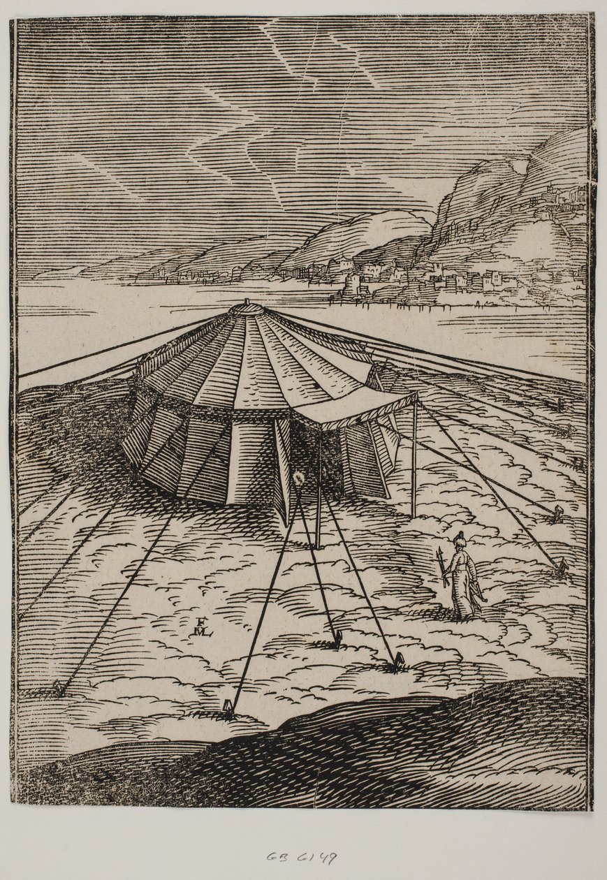 Tyrkisk militærtelt af Melchior Lorck