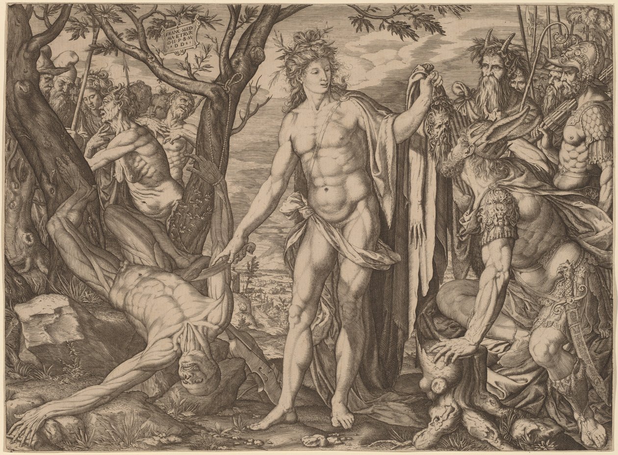 Apollo og Marsyas af Melchior Meier
