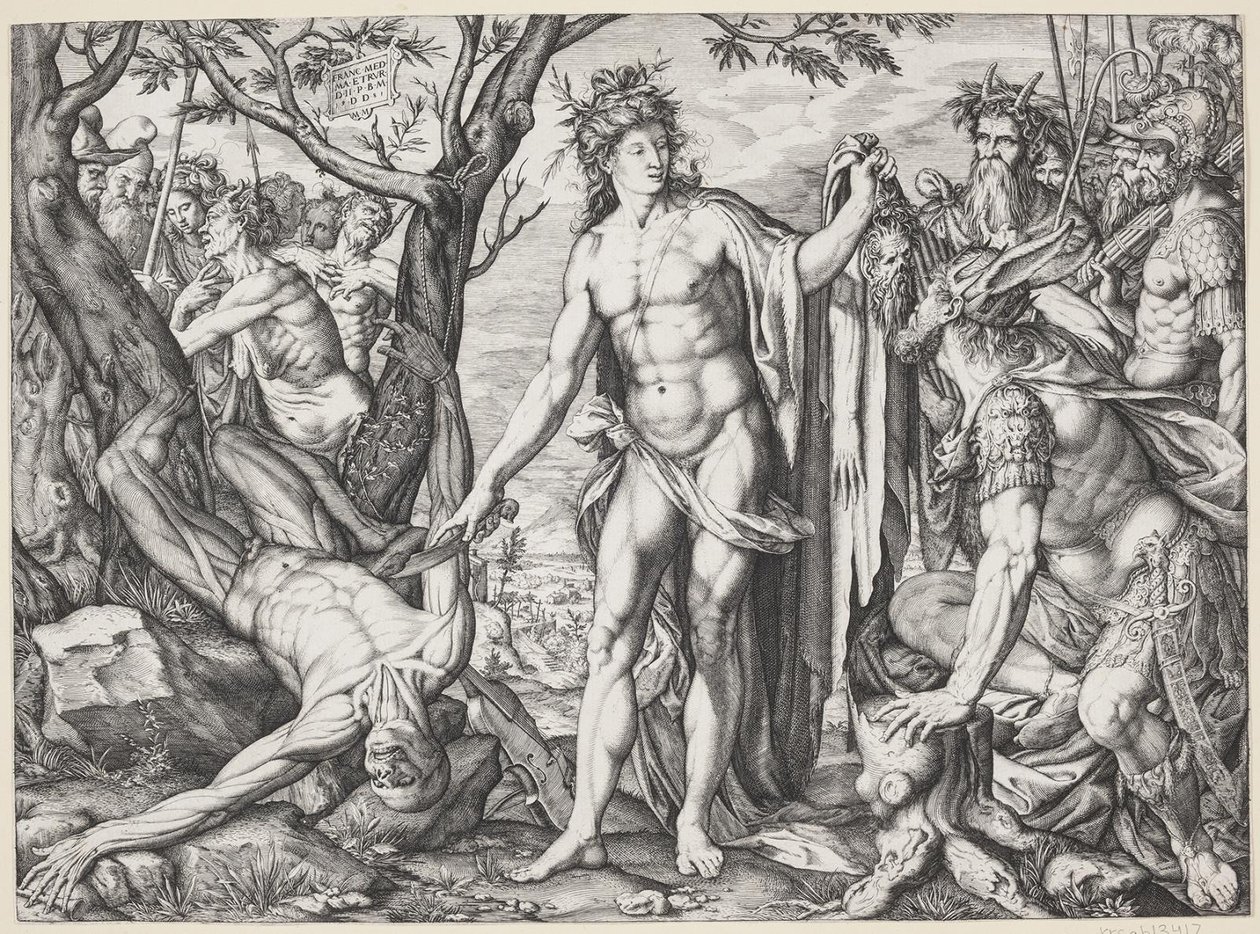 Apollo og Marsyas af Melchior Meier