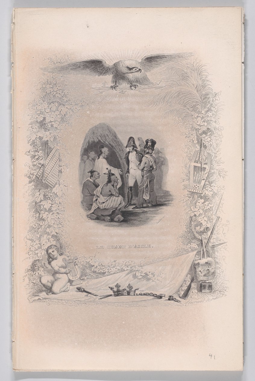 Asylfeltet fra Bérangers sange, 1829 af Melchior Peronard