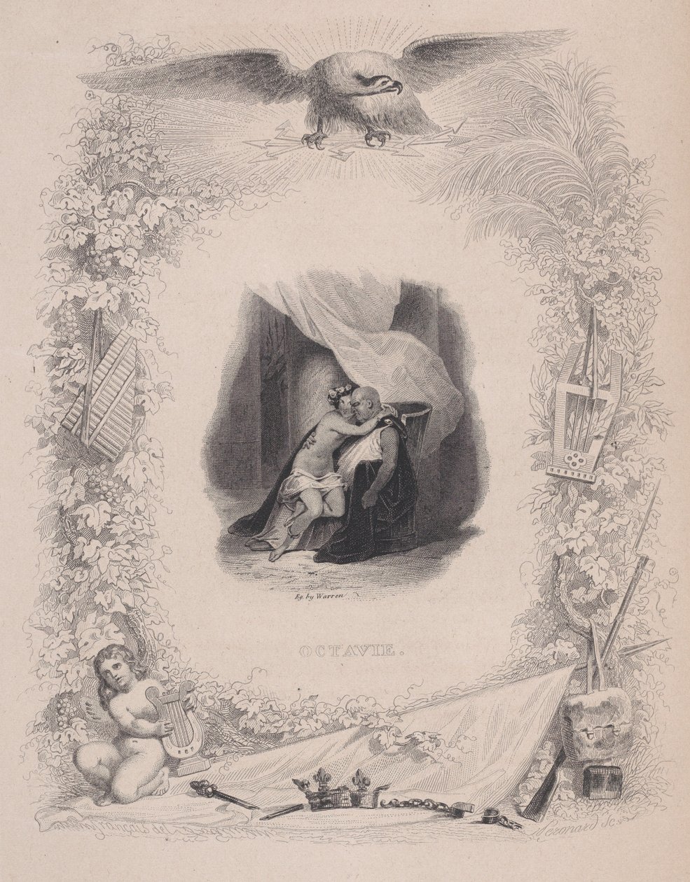 Octavie, fra The Songs of Béranger, 1829. af Melchior Peronard