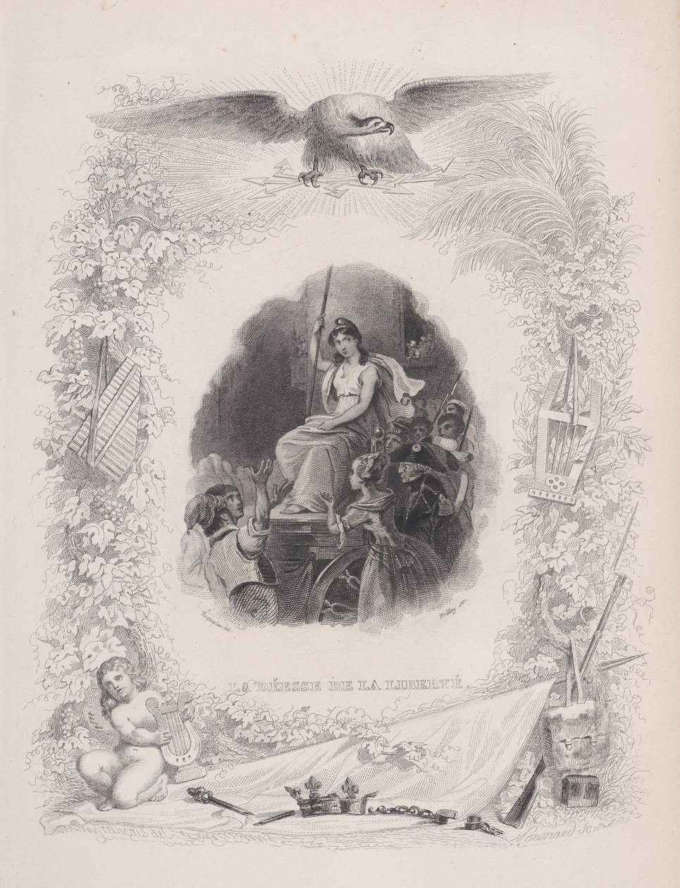 The Goddess Liberty, fra The Songs of Béranger, 1829 af Melchior Peronard