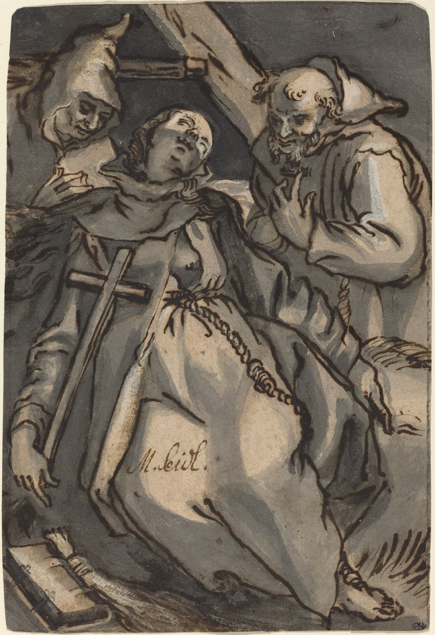 Sankt Euphrosyne af Melchior Steidl after Abraham Bloemaert