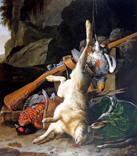 A Still Life of Dead Game (olie på lærred) af Melchior de Hondecoeter