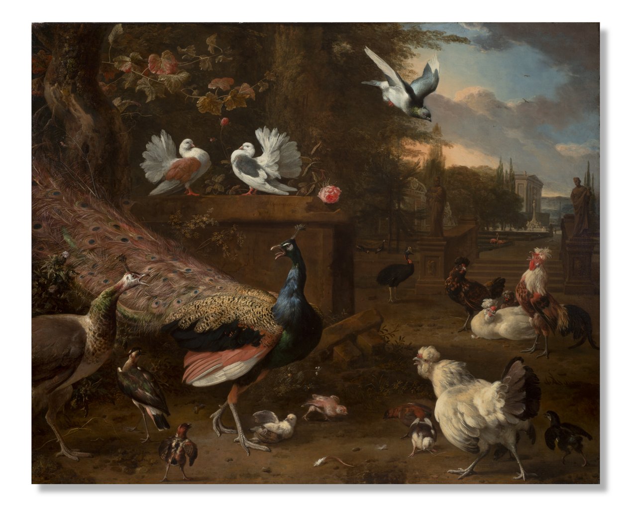 Menageri, c.1680 af Melchior de Hondecoeter