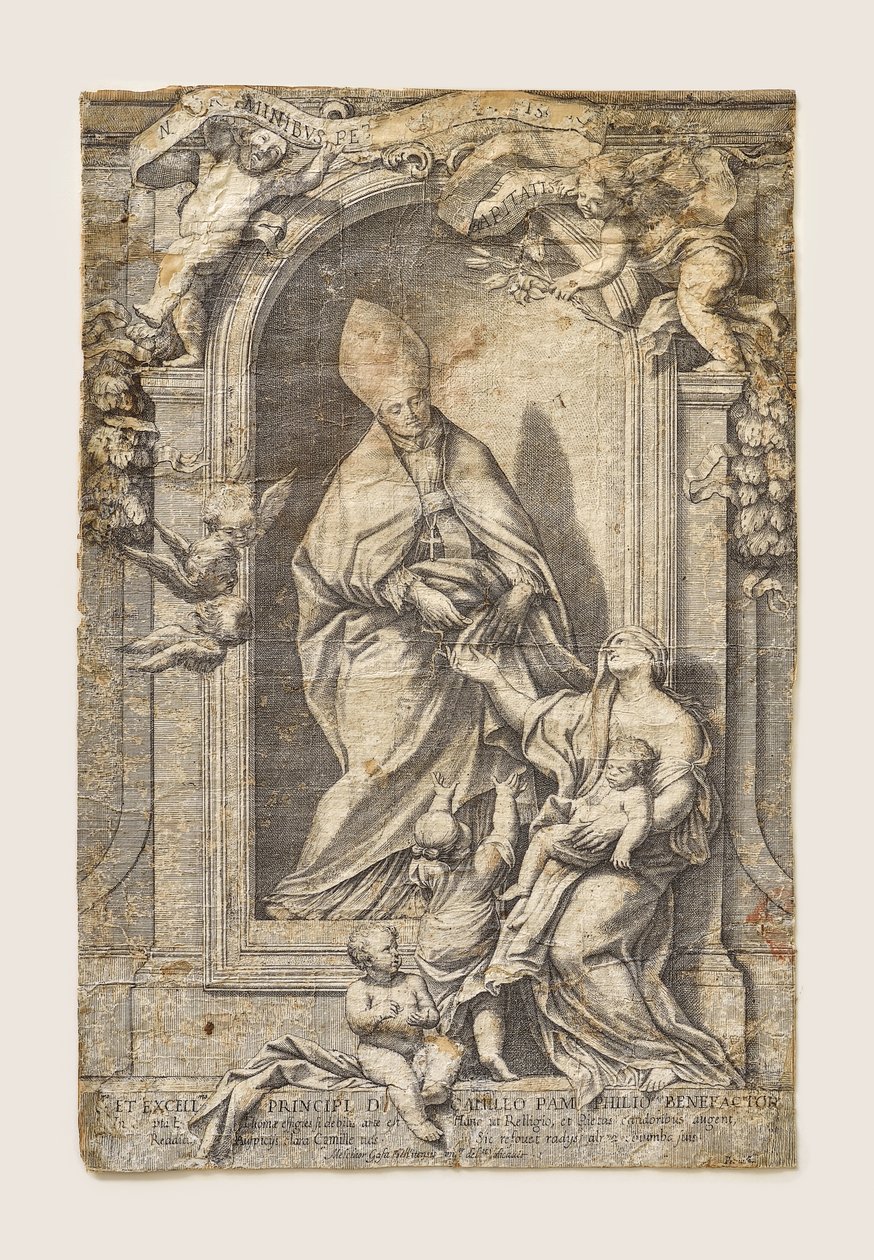 St. Thomas af Villanovas velgørenhed af Melchiorre Cafa