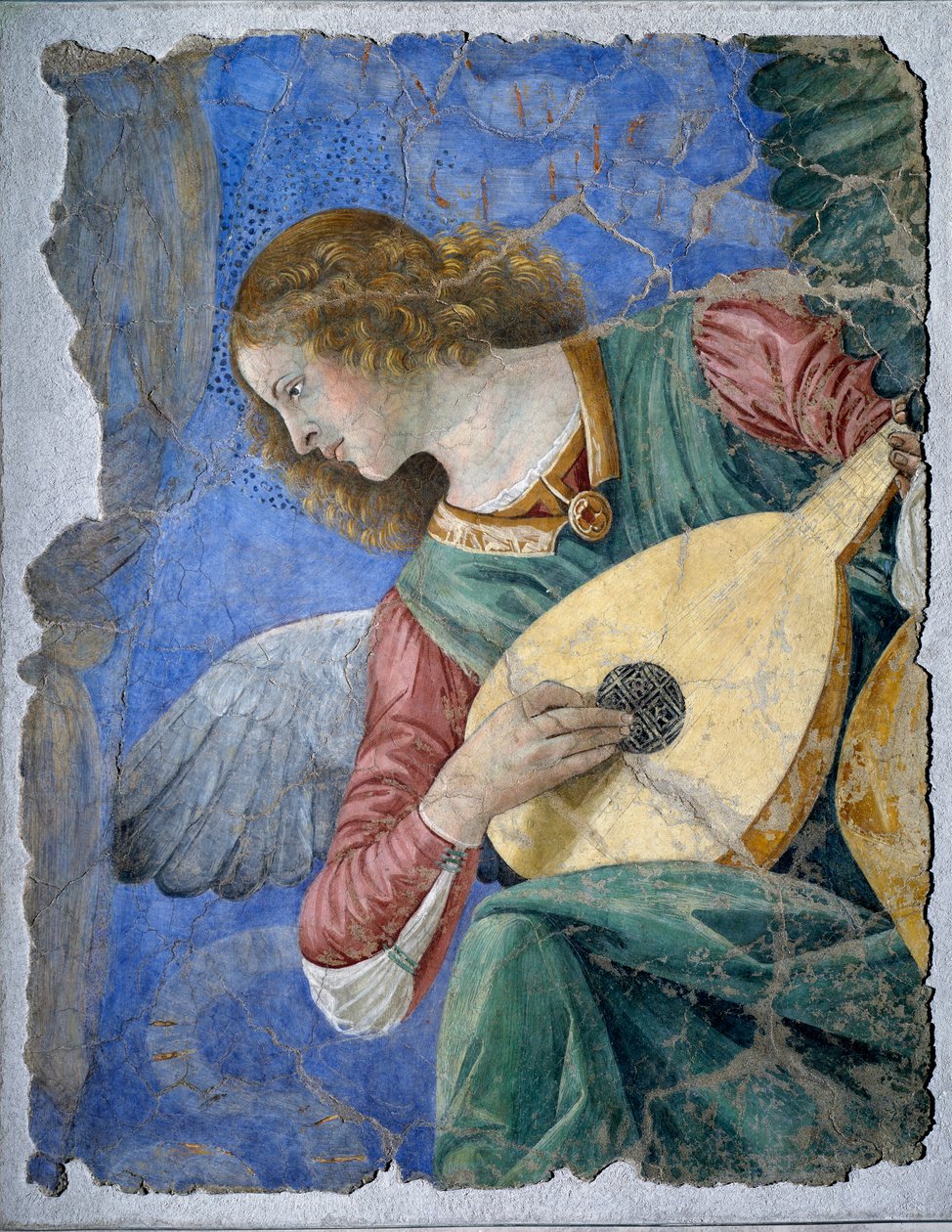 Musikalsk engel (en engel, der spiller på lut) af Melozzo da Forli