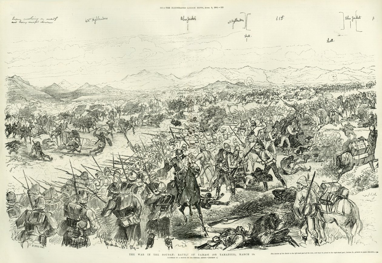 Slaget ved Tamai den 13. marts 1884, 1884 af Melton Prior