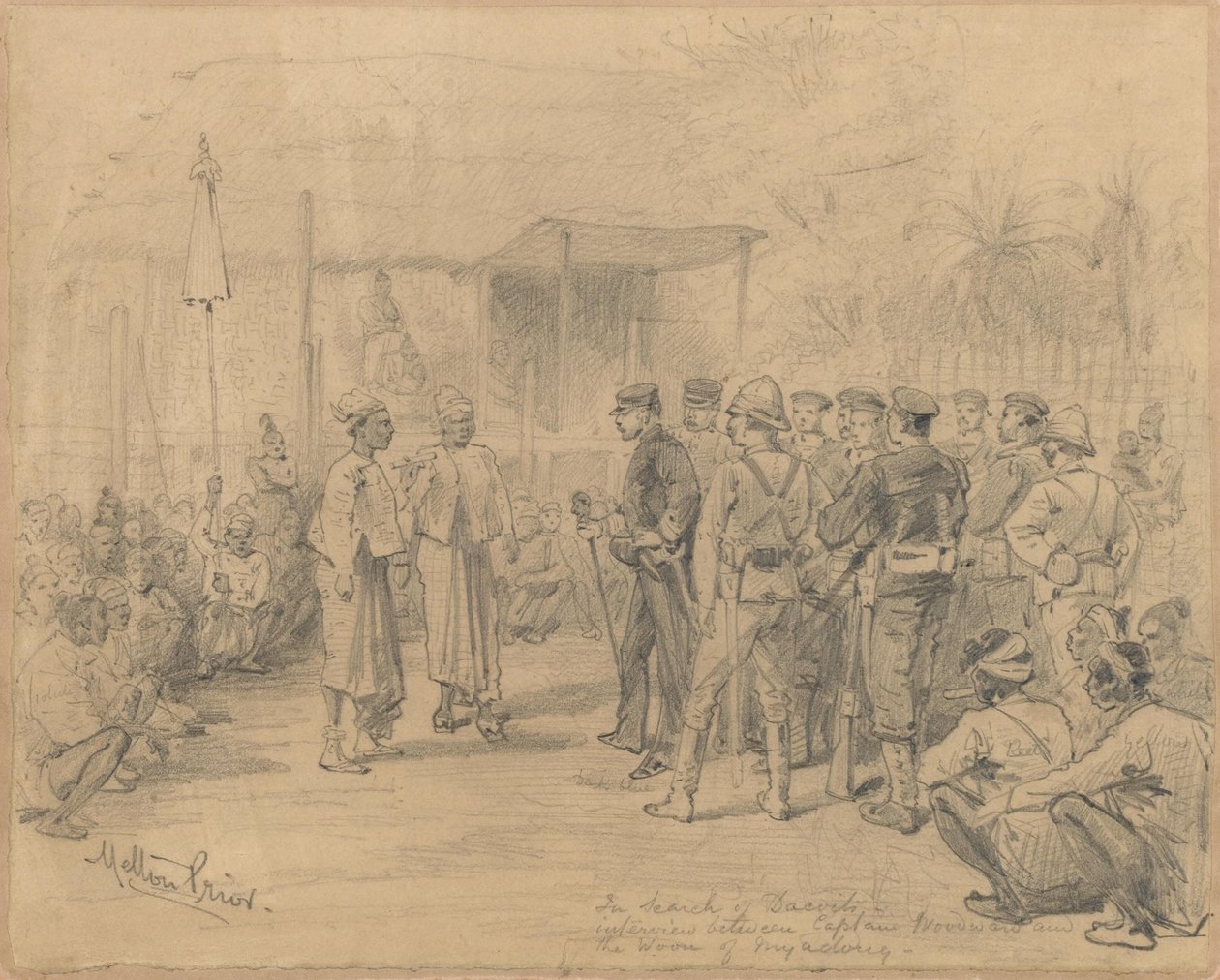 På jagt efter Dacoits, ca. 1885 af Melton Prior