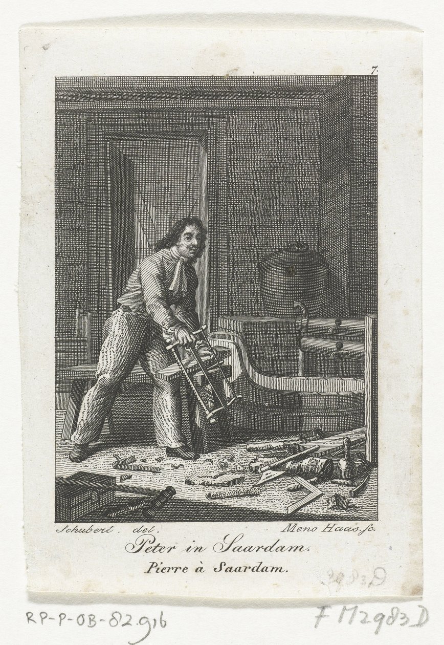 Peter den Store i Zaandam, 1697 af Meno Haas