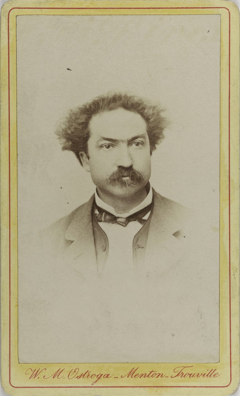 Portræt af komponisten Robert Planquette 1848-1903, ca. 1880. af Menton . Photo studio W.M. Ostroga