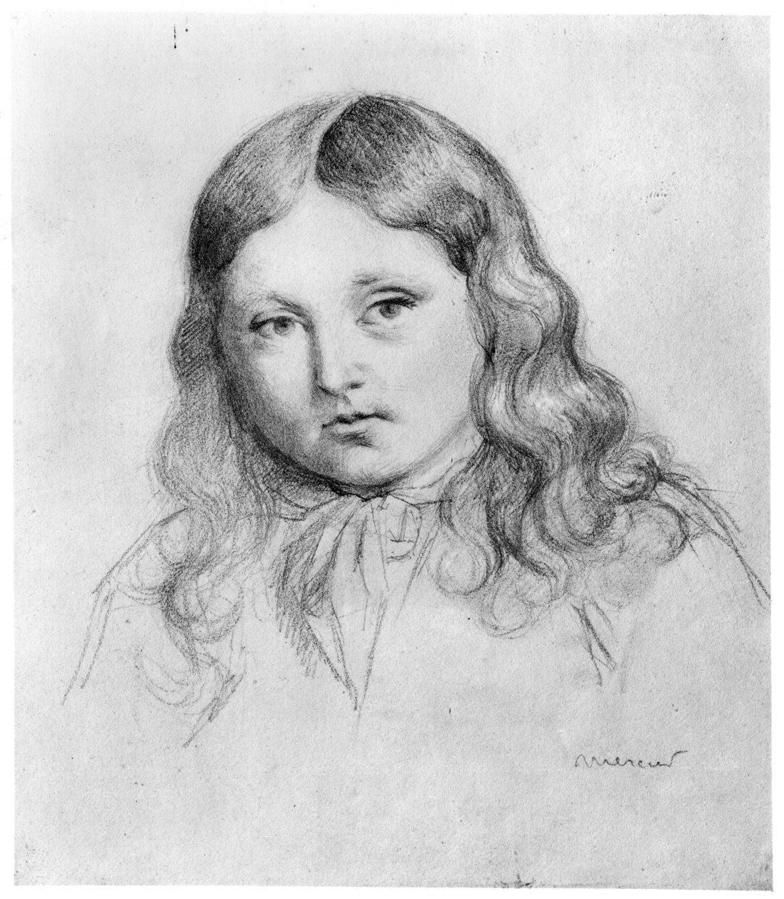 Portræt af Solange Sand (født 1828) af Mercier
