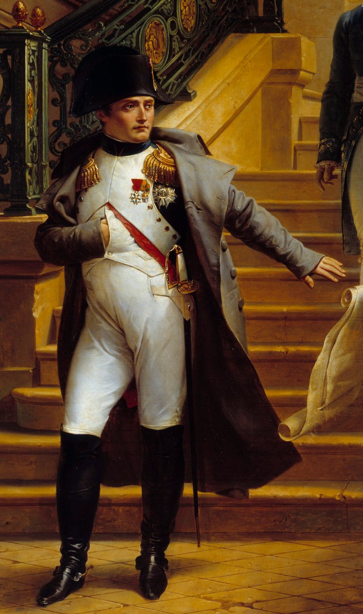 Kejser Napoleon I (1769-1821) besøger Palais-Royal, sæde for Tribunatet, og afviser planerne fra arkitekterne Beaumont og Fontaine den 5/08/1807, detalje af maleriet af Merry Joseph Blondel (1781-1853) 1834 Søn . 2,27x1,63 m Palais Royal, Paris- The af Merry Joseph Blondel