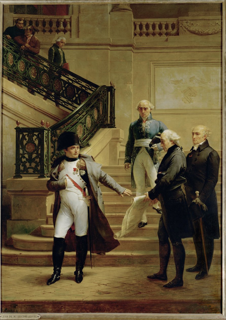 Napoleon på trappen til Conseil d