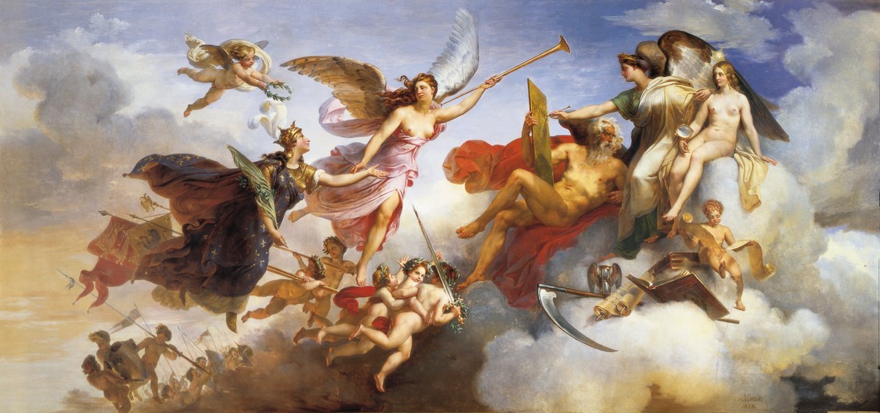 Det sejrrige Frankrig ved Bouvines (1214) af Merry Joseph Blondel
