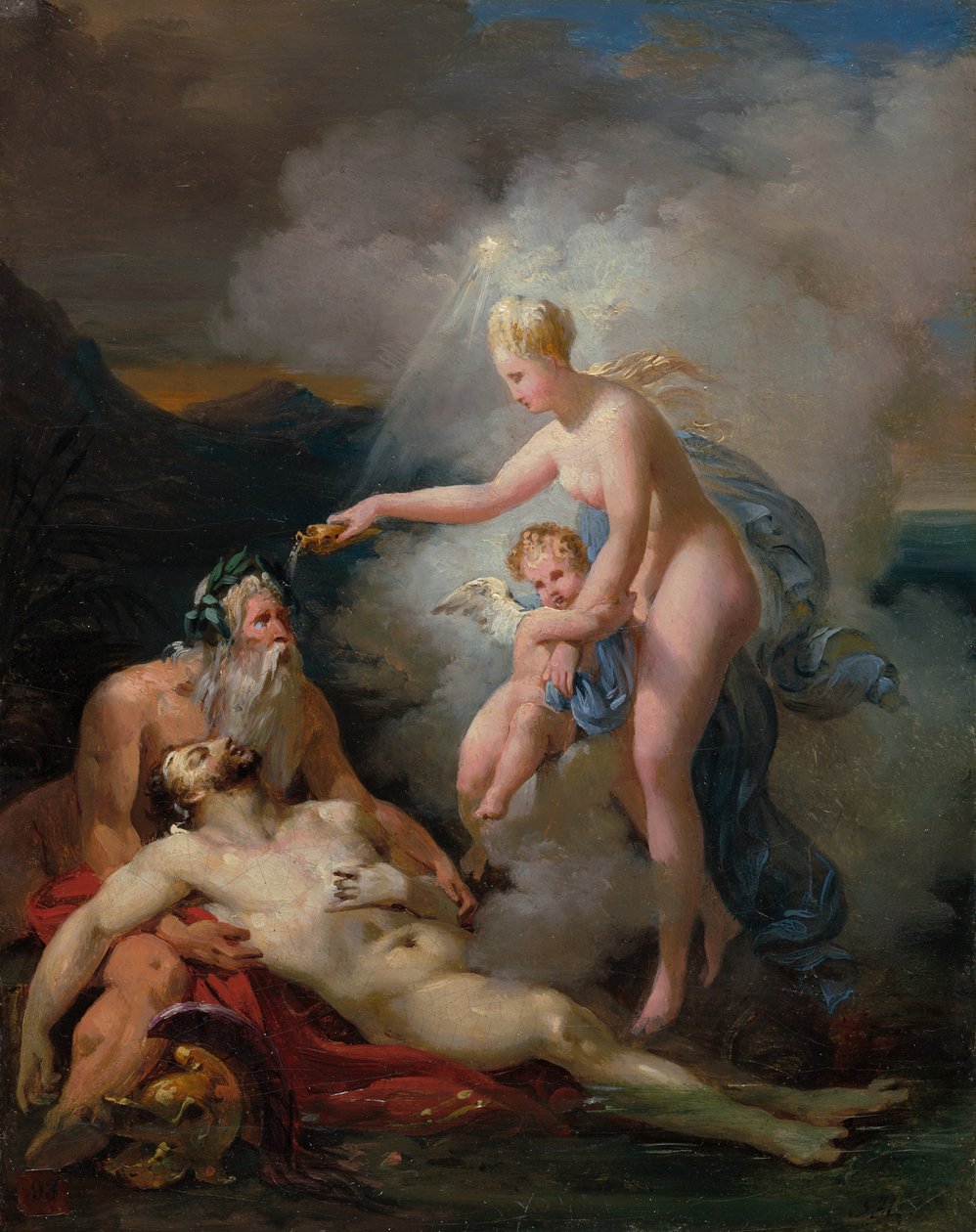 Venus Healing Aeneas, omkring 1820. af Merry Joseph Blondel