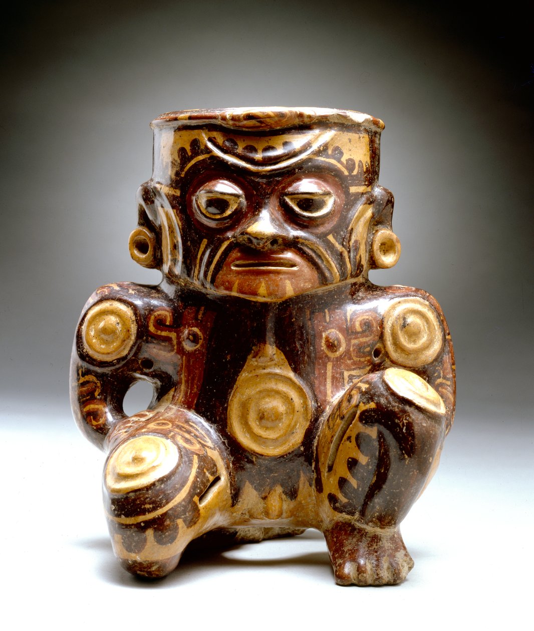 Antropomorfisk afbildningskar, Guanacaste-Nicoya zone, 500-800 (keramik) af Mesoamerican