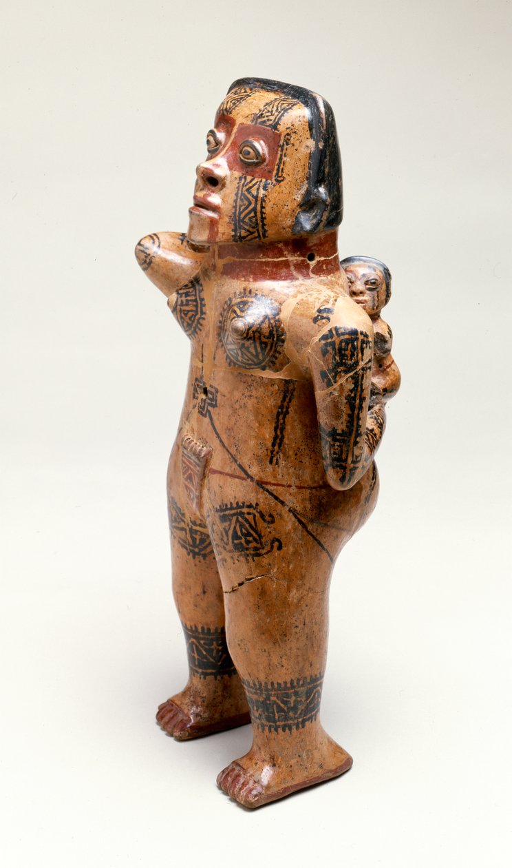 Kvinde med barn, Guanacaste, 500-800 (keramik) af Mesoamerican