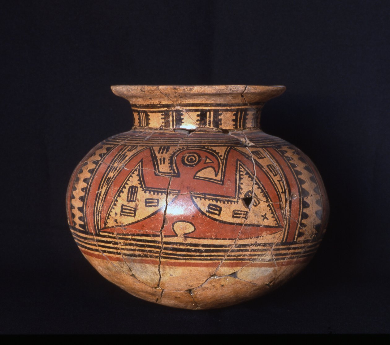 Begravelseskrukke med krave, albuefase, 500-600 e.Kr. (keramik) af Mesoamerican