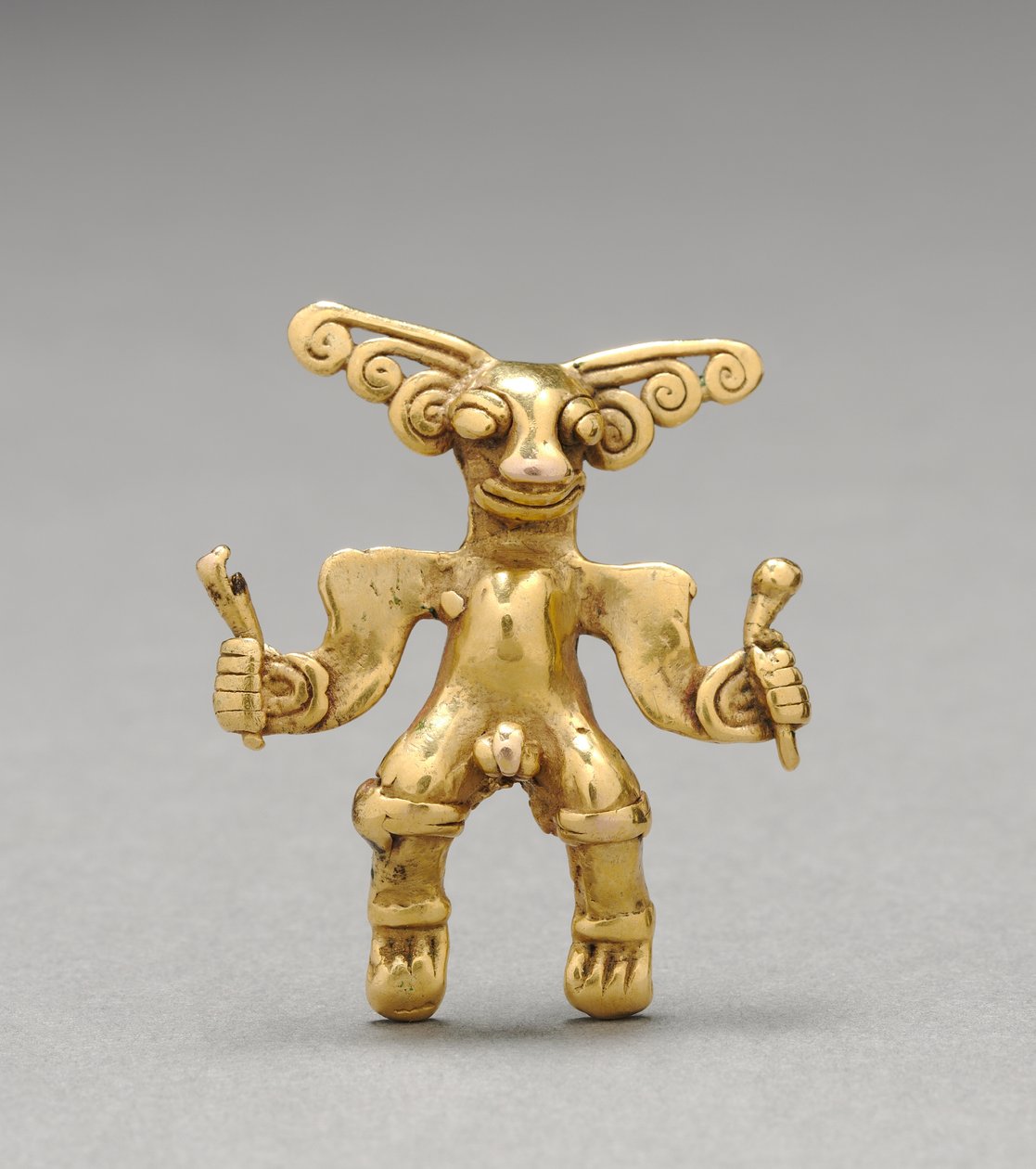 Figur vedhæng, ca. 1000-1550 (støbt guld) af Mesoamerican Mesoamerican
